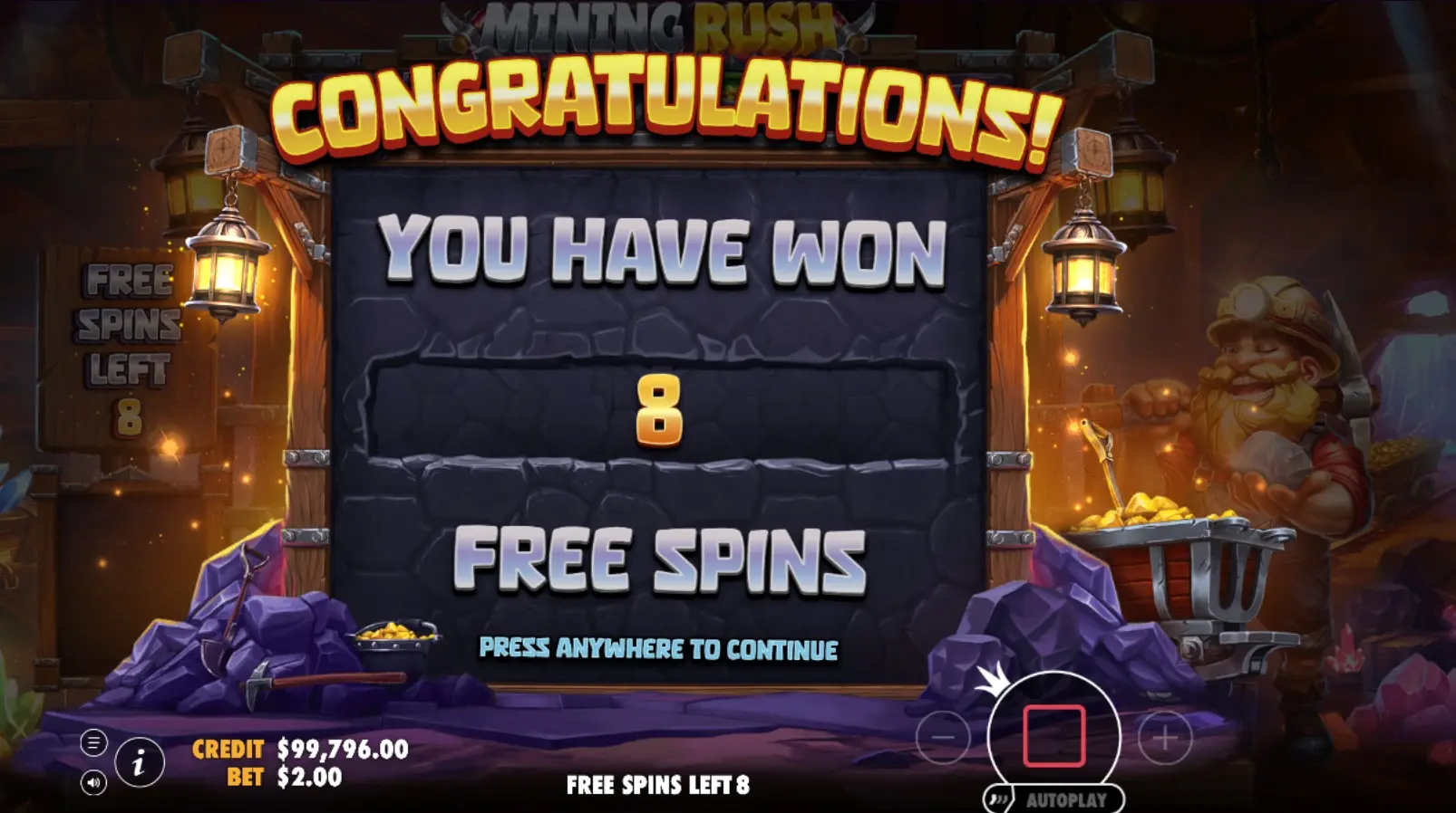 Mining Rush demo slot 2